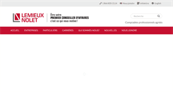 Desktop Screenshot of lemieuxnolet.ca